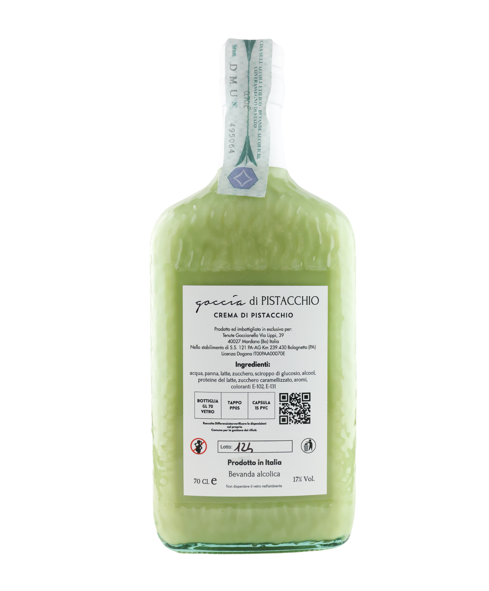 Goccia di Pistacchio Goccianello | Liquore Artigianale al Pistacchio 70cl